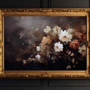 Floral Bouquet No.6 Art Print, Dark Academia Wall Decor
