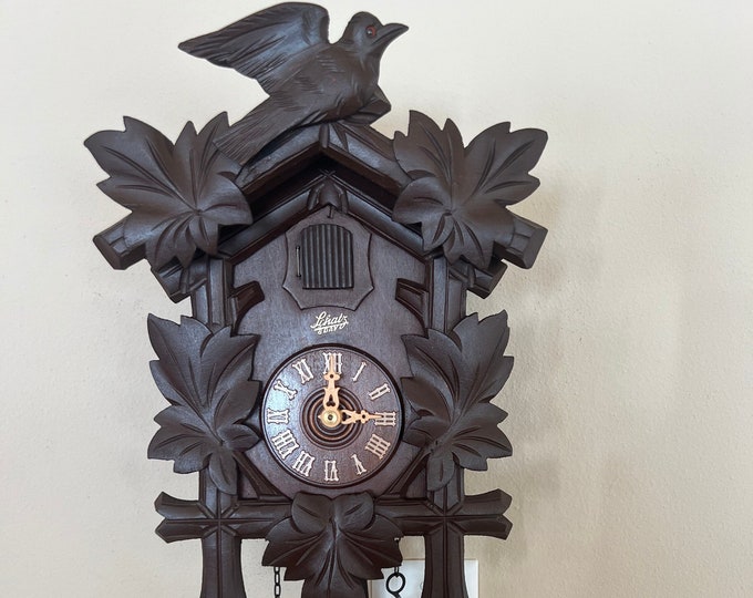 Vintage, 1950's Schatz Cuckoo Clock. Made in the Black Forest of Germany. Etsy