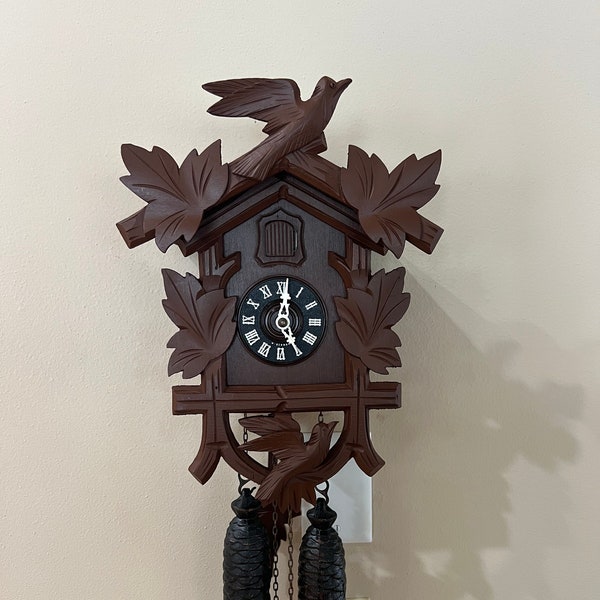 Working - Vintage Black Forest German Made Cuckoo Clock By The Famous Hubert Herr