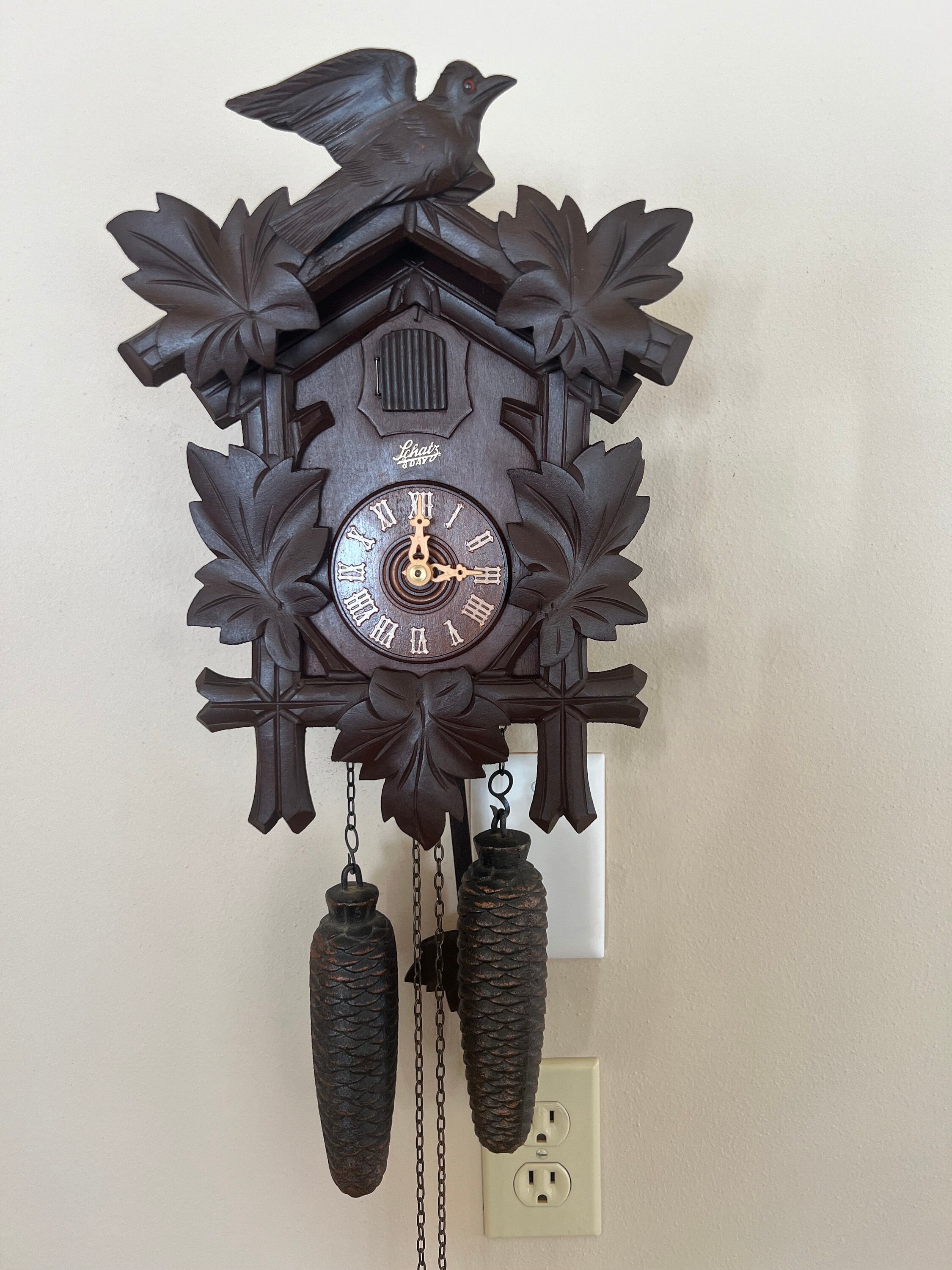 Vintage, 1950's Schatz Cuckoo Made in the Black Forest of