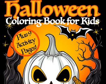 Halloween Coloring Book for Kids Downloadable Coloring Pages