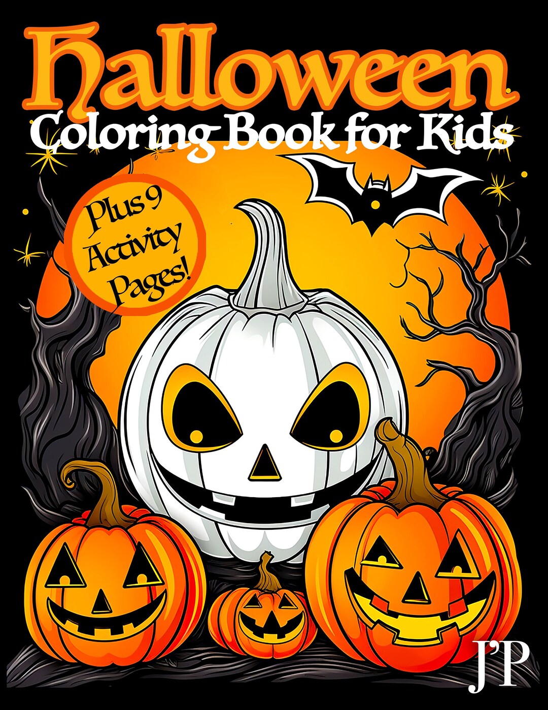 Halloween Coloring Book for Kids Downloadable Coloring Pages - Etsy