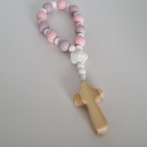 Children's Pink Door Knob Silicone Bead Catholic Rosary