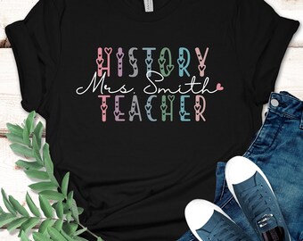 Chemise professeur d'histoire personnalisée, Cadeaux personnalisés pour professeur, professeur d'histoire, Chemise professeur, Cadeaux professeur, Rentrée scolaire, Chemise professeur personnalisée
