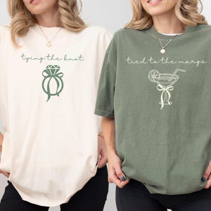 Comfort Colors Coquette Bachelorette Shirt Tying The Knot Bride and Bridesmaid Wedding Gift Party T-Shirts Bridal Shower Tee Engagement
