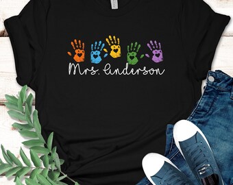 Custom Teacher Name Shirt, Teacher Shirt, Teacher Gift, Personalized Teacher Shirt, Back to School, Teacher Shirt, Grade Level, Teacher
