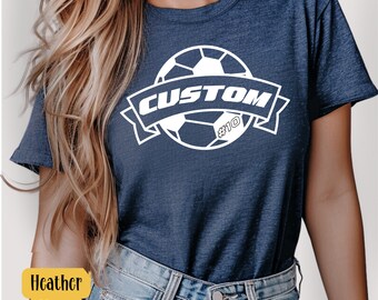 Aangepaste moeder voetbalshirt, gepersonaliseerd voetbalshirt, voetbalshirt, shirt voor voetbal moeder, shirt voetbal mama, shirt voor voetbalmoeder, shirt voor wedstrijddag, shirt voor wedstrijddag, moederdagshirt