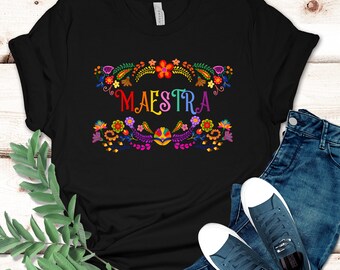 Chemise personnalisée de professeur d'espagnol, Tshirt personnalisé pour professeur d'espagnol, Chemise de professeur, Rentrée des classes, Maestra de Español, Professeur ELL, Maestra
