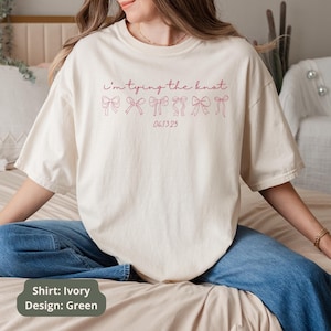 Comfort Colors Coquette Bachelorette Shirts Tying The Knot Bride and Bridesmaid Tees Wedding Gift Engagement Party T-Shirts Bridal Shower