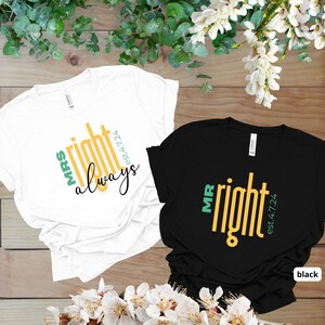 Mr and Mrs Shirt Wife and Husband Wedding Shirts Honeymoon TShirt Wedding Honeymoon Shirt Just Married Shirts Matching Couple Wifey Hubby
