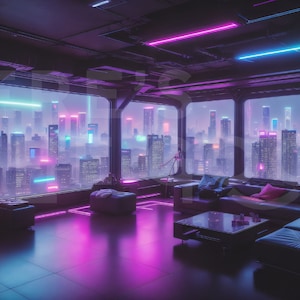 10 Cyberpunk Digital Cityscape Backdrops