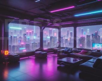 10 Cyberpunk Digital Cityscape Backdrops