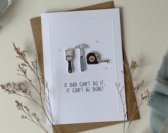DIY Dad Card / Fathers Dad Card / Card for Dad / Funny Card / Card for Daddy / Fix it Dad