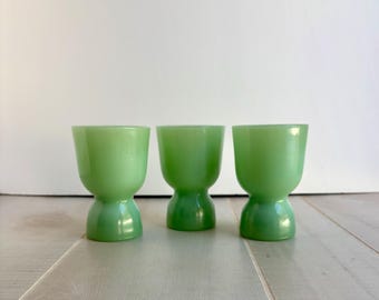 Anchor Hocking 1700 Line Jadeite Egg Cup set of (3)