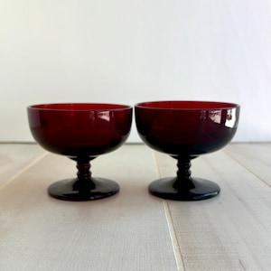 Hocking Glass Anchor Hocking Royal Ruby Stemmed Sherbet