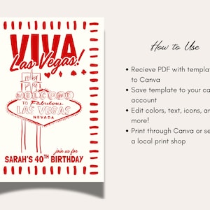 Las Vegas Birthday Invitation Template 40th Birthday Weekend Itinerary ...
