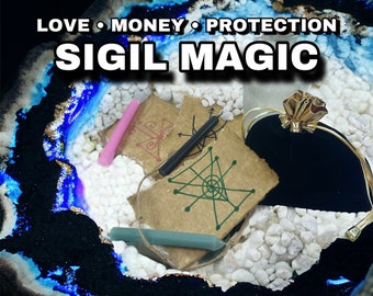 Trouvez la magie du véritable amour - Magie d'attraction de l'argent - Magie de protection - Sort magique du sceau de sorcellerie - Porte-bonheur - Sacoche du sceau des triples bénédictions