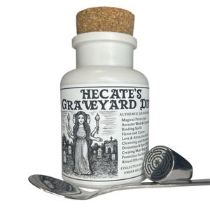 Hecate’s Graveyard Dirt - Authentic Graveyard Dirt - Ritual Supply - Cemetery Graveyard Dirt - 38 Scoops - 4oz - Collected During Full Moon