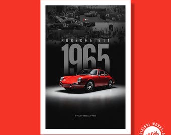 Porsche 911 '65 Monte Carlo Rally Poster: Classic Car Wall Art (Digital Download)