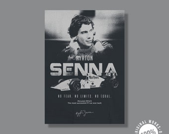 Ayrton Senna 40 x 60 cm (16 x 24 cale) Plakat Wydruk