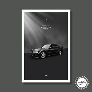 Mercedes Benz 190 E 2.5-16 Evolution II 40 x 60 cm (16 x 24 Inches) Digitales Poster