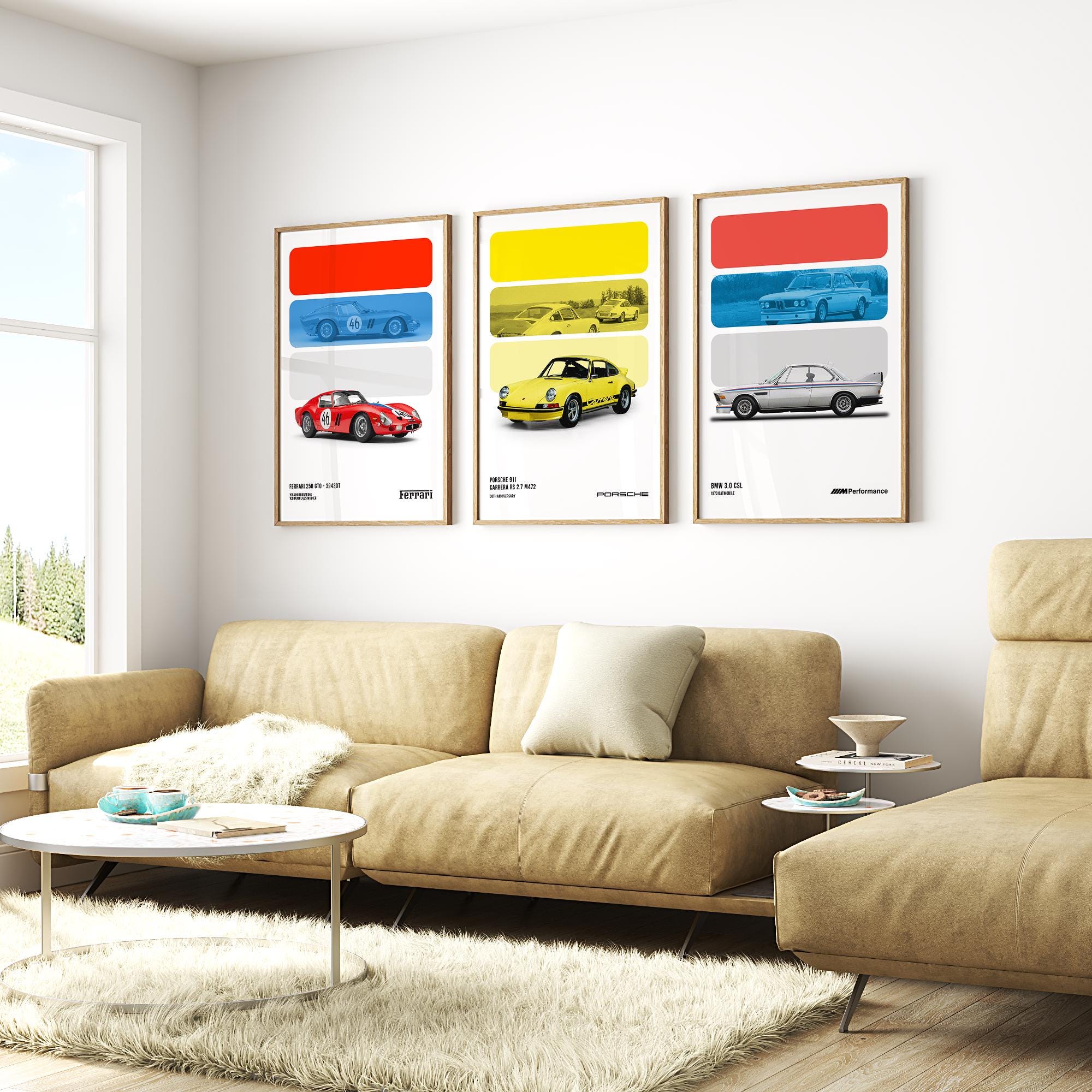 ポルシェ 911 カレラ RS 2.7 ポスター：クラシックスポーツカーアート 