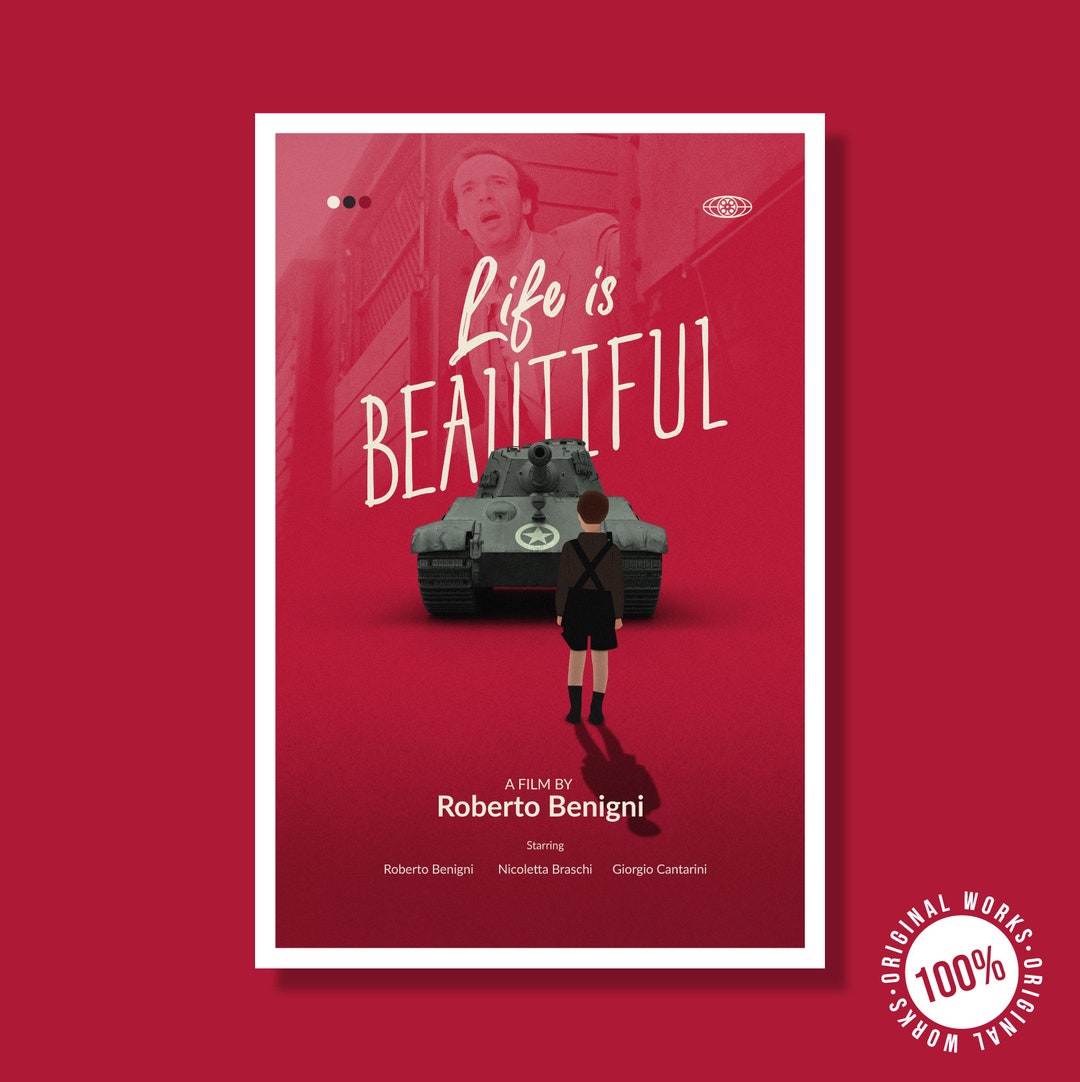 Life is Beautiful Movie Poster 40x60cm (16 X 24 Inches) Digital 300dpi ...