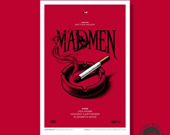 Plakat alternatywny serialu Mad Men TV 40 x 60 cm (16 x 24 cale) Cyfrowy - 300 dpi