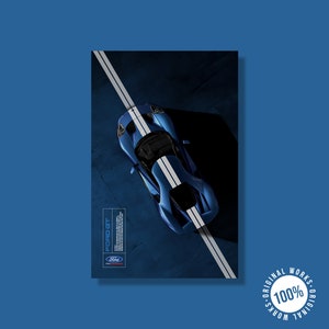 Ford GT 40x60cm (16 x 24 inches) Poster Print