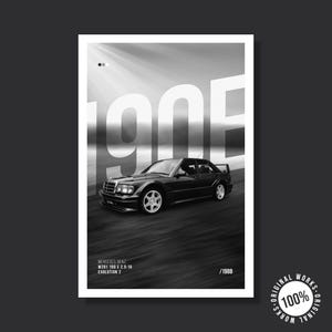Mercedes Benz 190 E 2.5-16 Evolution II 40x60cm (16 x 24 inches) Digital Poster