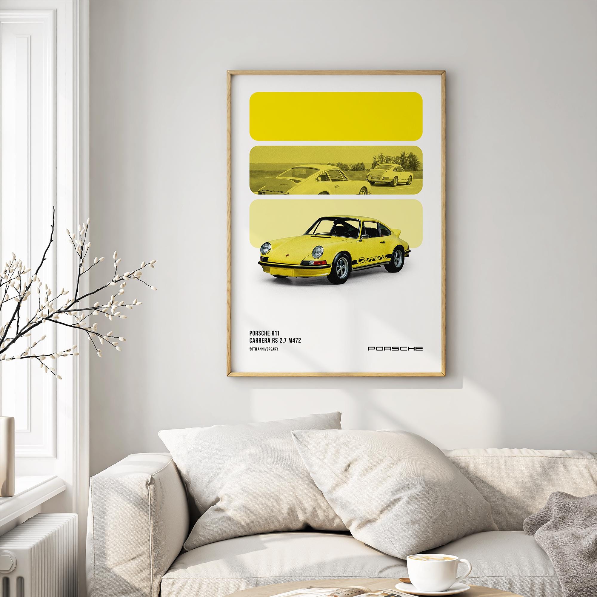 ポルシェ 911 カレラ RS 2.7 ポスター：クラシックスポーツカーアート 