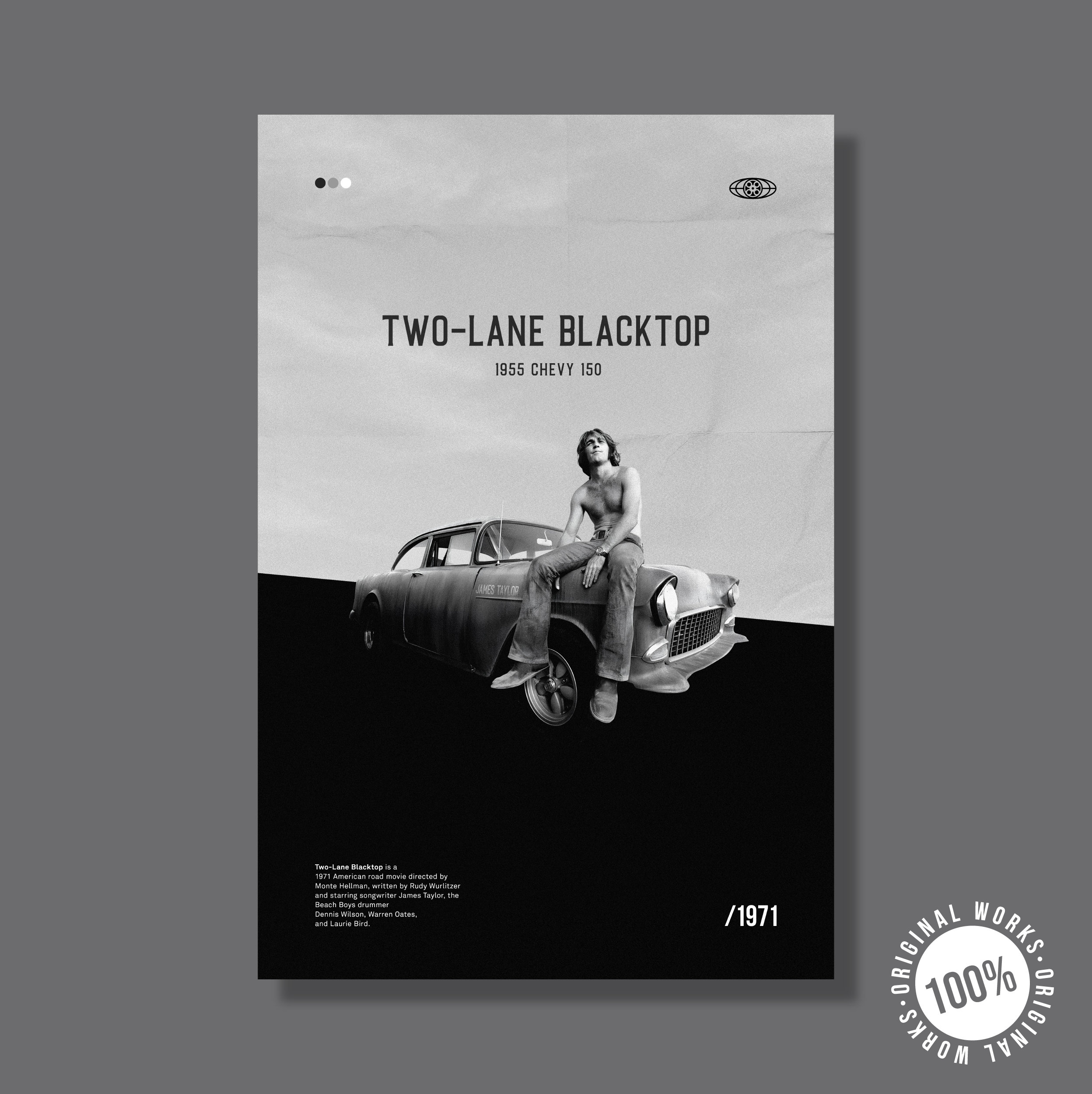 Two-lane Blacktop Movie Poster 40x60cm (16 X 24 Inches) Digital