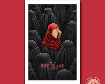 Plakat filmowy alternatywny do serialu telewizyjnego „Homeland” 40 x 60 cm (16 x 24 cale) Cyfrowy 300 dpi
