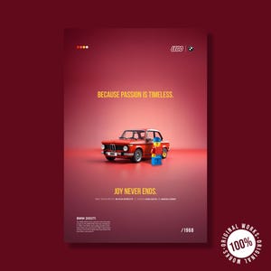 BMW 2002 Alternative Car Poster 40x60cm (16 x 24 inches) Digital 300dpi - Vintage BMW
