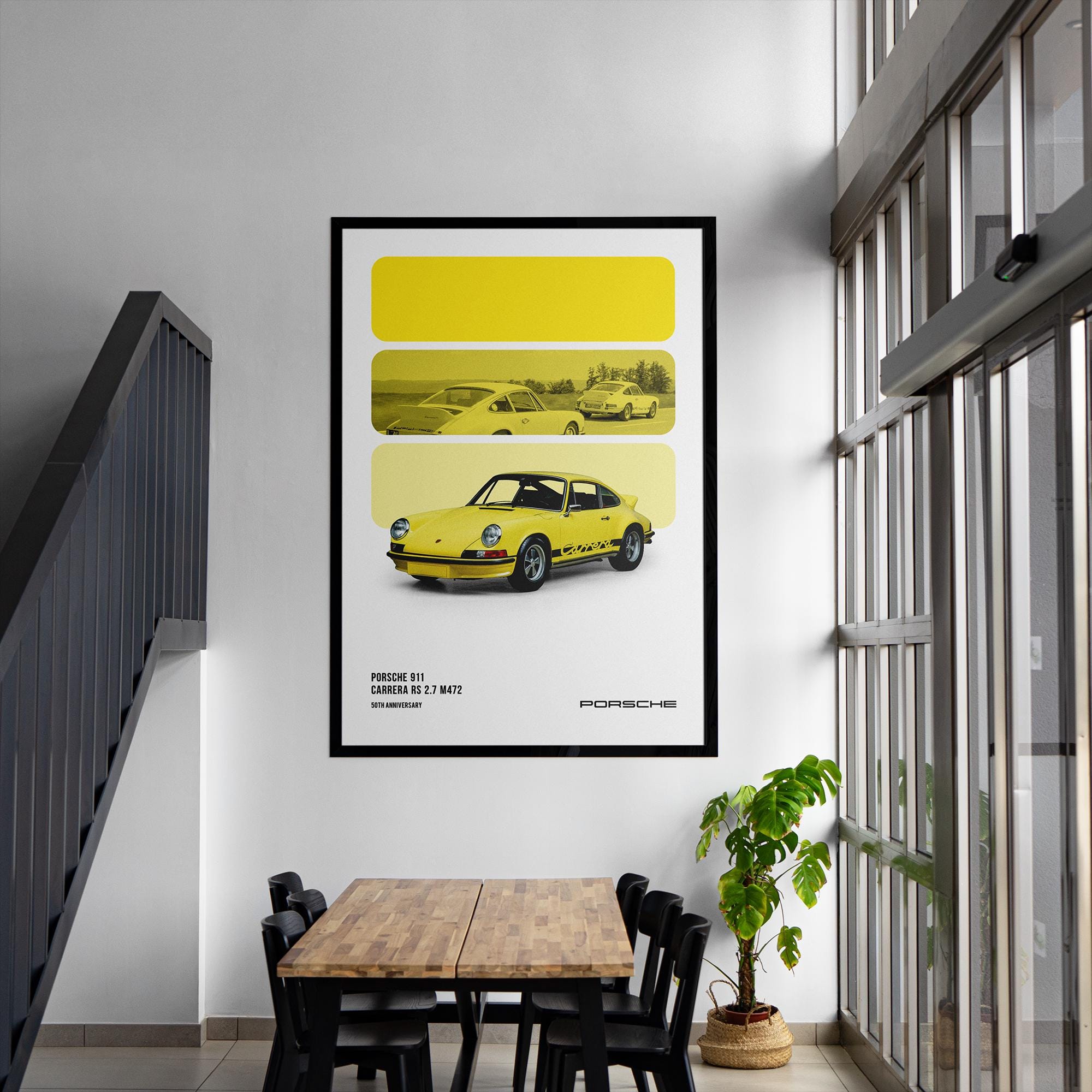 ポルシェ 911 カレラ RS 2.7 ポスター：クラシックスポーツカーアート 