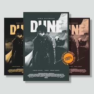 Dune Movie Poster Set: Textured Design, 3 Tones (Digital)