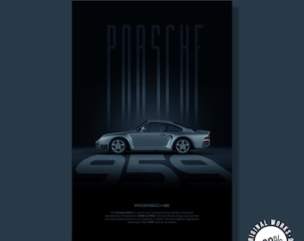 1988 Revell, Porsche 959, No. 8604, 1:24 Scale, Diecast, in Box