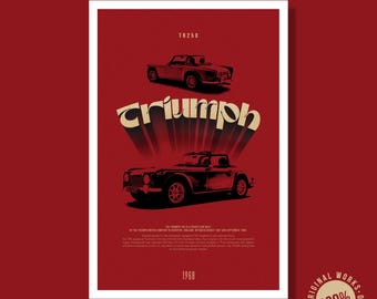Triumph TR250 1968 40x60cm (16 x 24 inches) Digital Dowloand