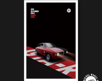 Alfa GTA-R 1970 V2 40 x 60 cm (16 x 24 cali) Plakat cyfrowy