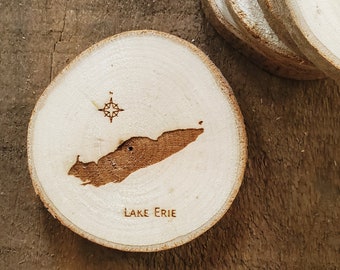 Lake Erie coasters set of four