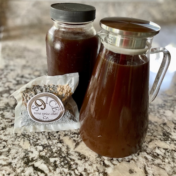 Homemade Organic Chai Latte instant pot concentrate tea and spices