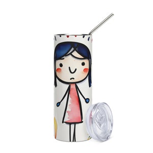 Cartoon Girl Stainless steel tumbler