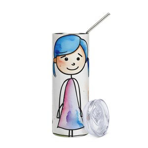Cartoon Girl Stainless steel tumbler
