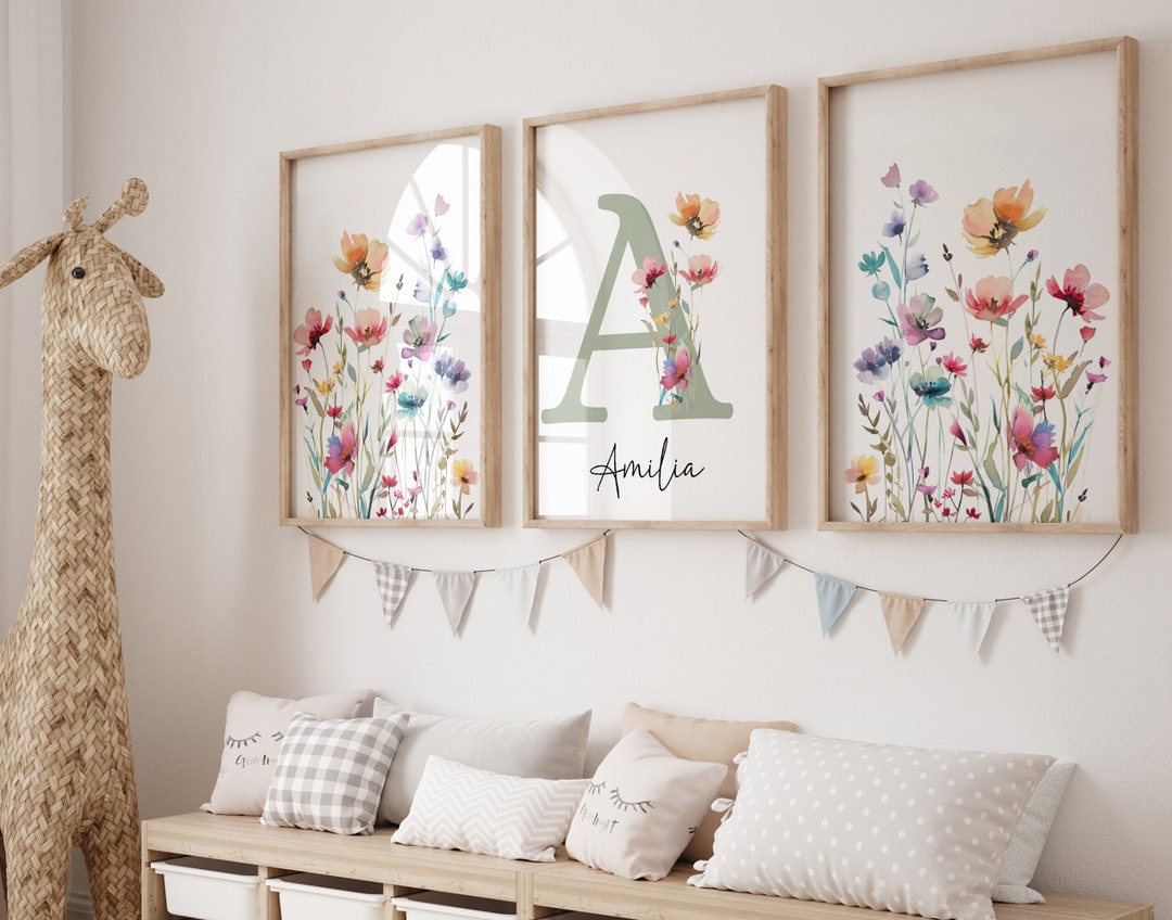 Custom Wildflowers Prints|, Floral Wall Art, Personalized Floral ...
