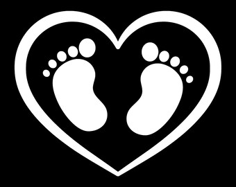 Cute Baby Footprint, Baby Feet SVG, Instant Download SVG, PNG, Jpg digital download, printable, car sticker printable, five colours,clipart