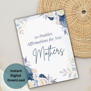 Cartes d'affirmation positive pour les nouvelles mamans, citations inspirantes pour les mamans, bien-être mental pour les nouvelles mamans, téléchargement numérique instantané