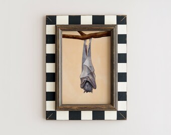 Bat Art Print Spooky Halloween Wall Art Fall Decor for Home