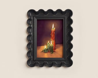 Spooky Candle Wall Art, Gothic Halloween Printable Decor