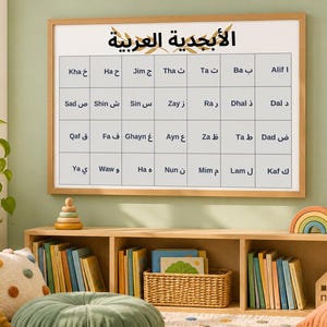 Arabic Letters Chart: A4 Grid Layout for Beginners and Classrooms - Etsy