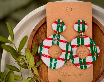 Christmas diamond earring | Handmade unique earrings - lightweight and hypoallergenic